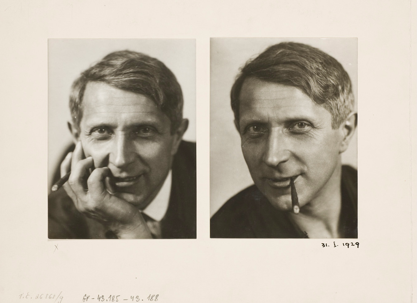 Dvě portrétní fotografa Františka Drtikola