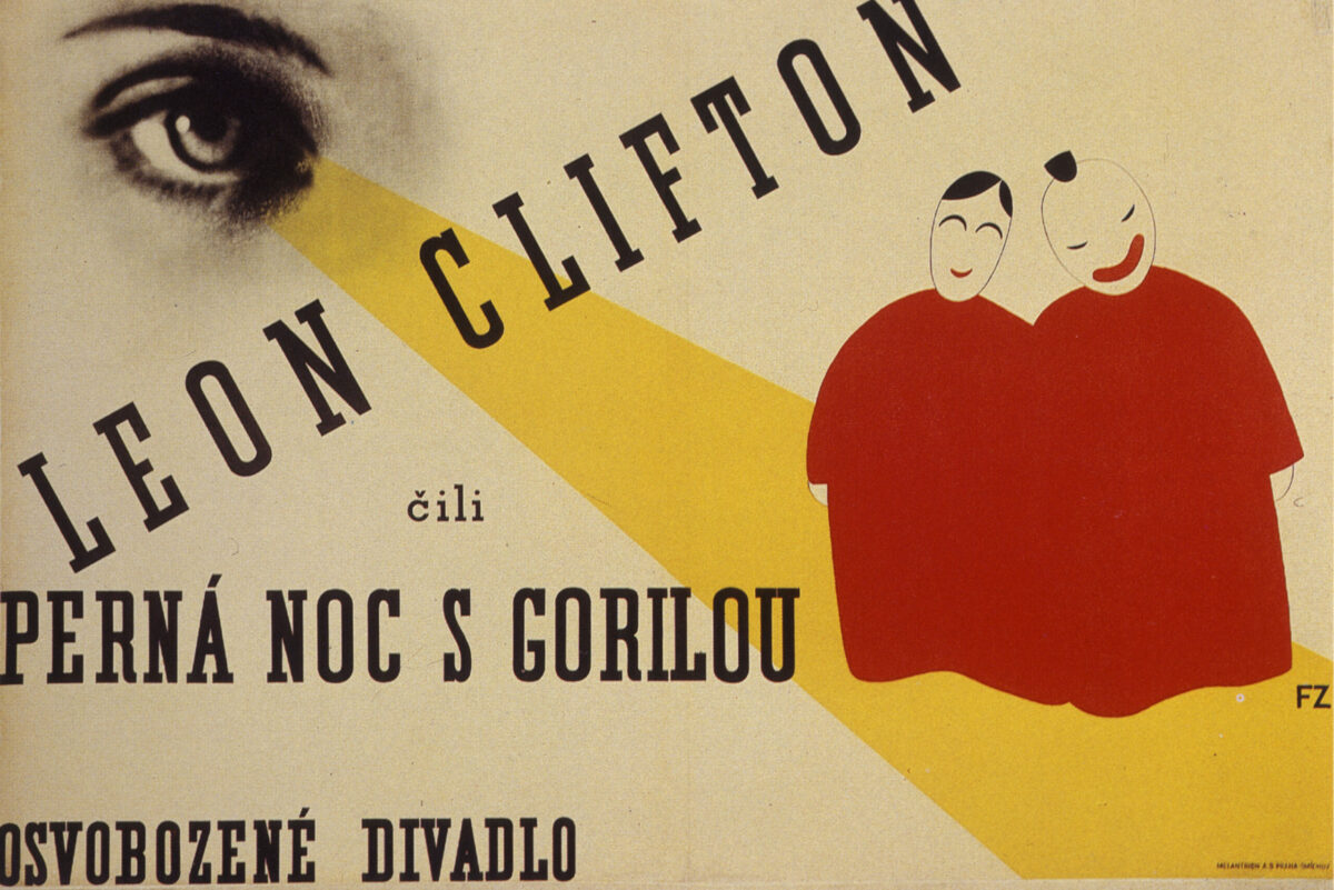 Frantisek Zelenka: plakát ke hře Leon Clifton,1928