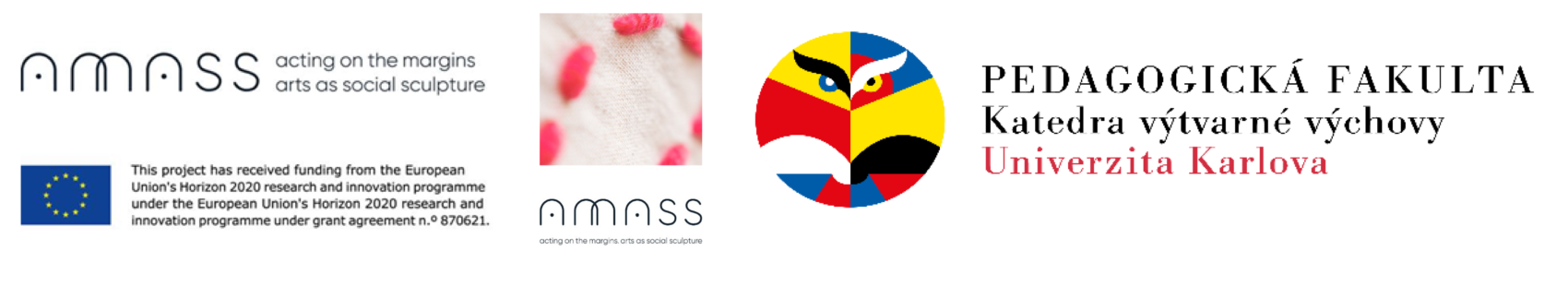 logo Amass a Katedry výtvarné výchovy PedF UK