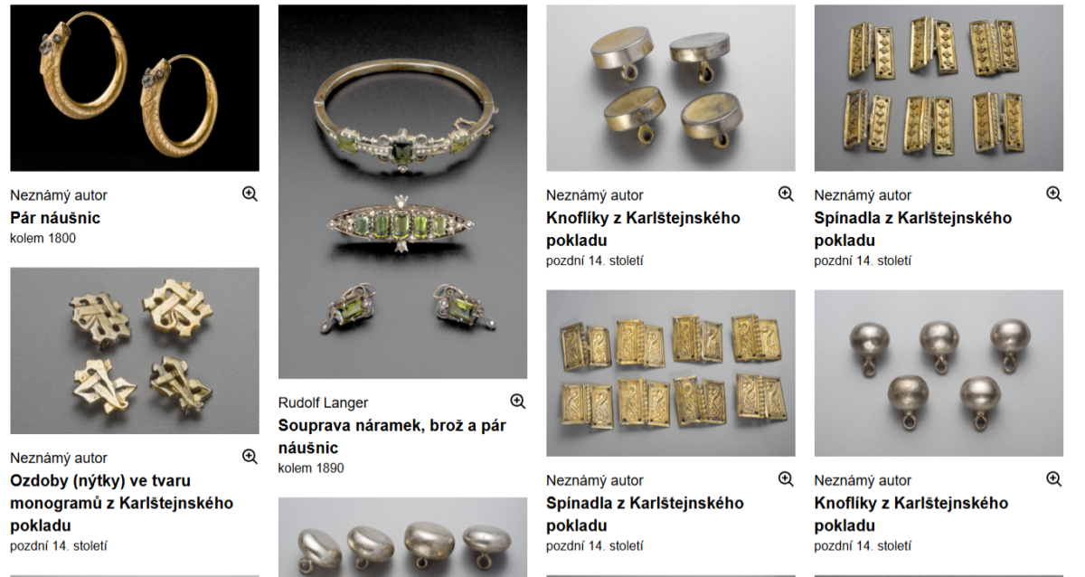 oN-LINE KATALOG SBIRKY ŠPERKŮ